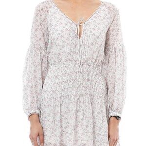 Floral White Dress Kaline Mini Dress by Stevie May